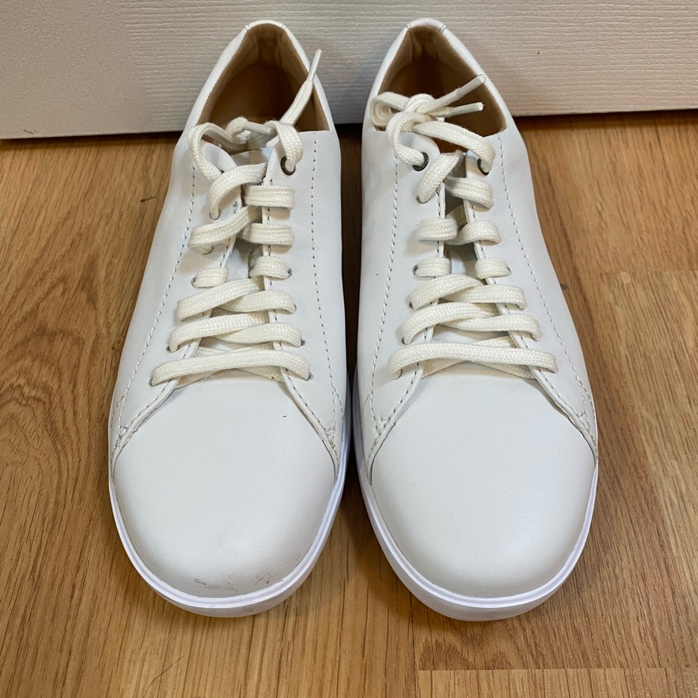 Cole Haan Optic White Leather Grand Crosscourt Sneakers Size 8.5
